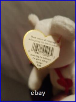 Rare Beanie Baby Valentino #4058 Excellent Condition Many Errors. PVC Pellets