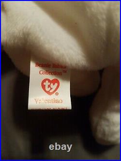 Rare Beanie Baby Valentino #4058 Excellent Condition Many Errors. PVC Pellets