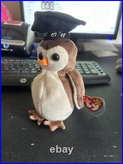 Rare Beanie Baby Wise The Owl TAG ERRORS