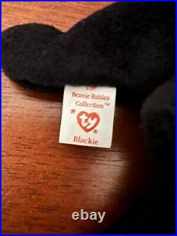 Rare Blackie the bear beanie baby