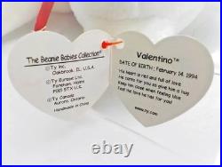 Rare Collectible 1993/1994 Ty Beanie Baby Valentino Bear with Multiple Errors
