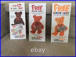 Rare Complete Set I-VIII & 1-7 Anniv Ty Mastercard Beanies, Buddy & KeyClip MWMT