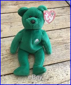 Rare Erin Ty Beanie Baby Excellent Condition -Underinked Swing Tag (Red)