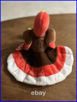 Rare Gobbles Turkey Beanie Baby Mint Condition 1996 Retired Tag Errors