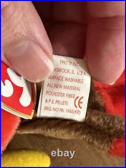 Rare Gobbles Turkey Beanie Baby Mint Condition 1996 Retired Tag Errors