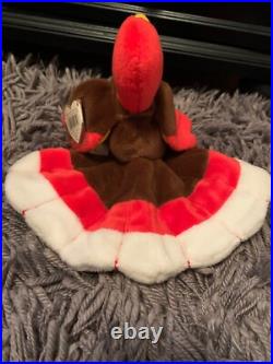 Rare Gobbles Turkey TY Beanie Baby 1999