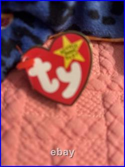 Rare LIZZY Ty Beanie Baby Style #4033 PVC VINTAGE
