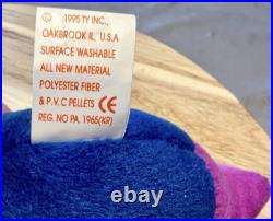 Rare Limited Edition Ty Beanie Baby Inch the Worm with Tag Errors PVC