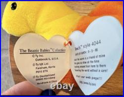 Rare Limited Edition Ty Beanie Baby Inch the Worm with Tag Errors PVC