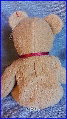 Rare MINT TY Curly Bear Beanie Baby Made in China Errors Both Tags Beanie Babies