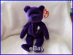 Rare MUSEUM Mint 1st Edition Princess Diana 1997 Retired Beanie Baby WITH SPACE