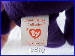 Rare MUSEUM Mint 1st Edition Princess Diana 1997 Retired Beanie Baby WITH SPACE