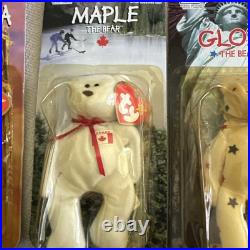 Rare Mc Donald's TY Beanie Babies 3 of Set of 4 International Bears With Errors