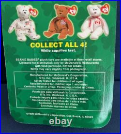 Rare McDonald's Ty Beanie Babies International Bears Set of Four, New, Unopened