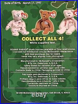 Rare McDonalds TY Beanie Baby ERIN the Bear WITH ERRORS 1993, Oakbrook
