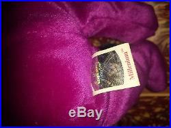 Rare Millenium Ty Beanie Baby Bear 1999 Pe Retired Millennium Gasport No Stamp