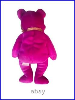 Rare Mint Ty Beanie Babies 2000Millennium Bear Plush Toy -Purple With Tag Errors Rare Mint Ty Beanie Babies 2000Millennium Bear Plush Toy -Purple With Tag Errors