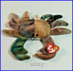 Rare New Ty Beanie Baby-Claude The Crab 1996- Retired! (ERRORS)