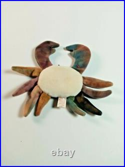 Rare New Ty Beanie Baby-Claude The Crab 1996- Retired! (ERRORS)