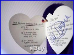 Rare PRINCESS DIANA Indonesian Beanie Baby personally signed by Paul Burrell RVM