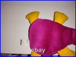 Rare Patti The Platypus Beanie baby TBB Digital Authenticated Raspberry Maroon