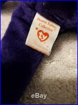 Rare Princess Diana TY Beanie Baby Authentic/ Discontinued/ 5 mistakes hang tag