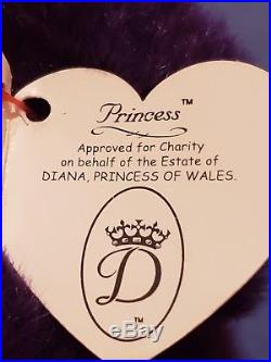 Rare Princess Diana beanie buddy No Poem Signed D for Diana Limited EDITION