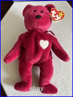 Rare/RETIRED 1998 Valentina Ty Beanie Baby with Hologram Tush Tag/ Tag Error 99