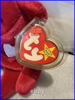 Rare/RETIRED 1998 Valentina Ty Beanie Baby with Hologram Tush Tag/ Tag Error 99