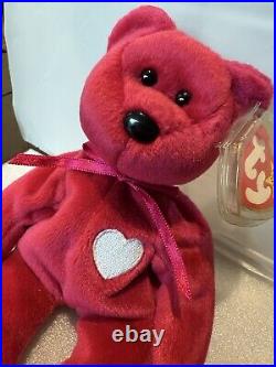 Rare/RETIRED 1998 Valentina Ty Beanie Baby with Hologram Tush Tag/ Tag Error 99