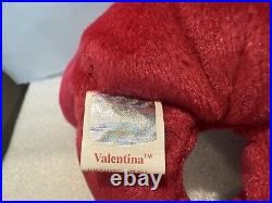 Rare/RETIRED 1998 Valentina Ty Beanie Baby with Hologram Tush Tag/ Tag Error 99