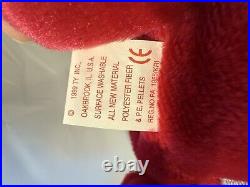 Rare/RETIRED 1998 Valentina Ty Beanie Baby with Hologram Tush Tag/ Tag Error 99