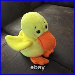 Rare Retired 1993-94 Ty Beanie Babys Quackers The Duck With Tag Errors Mint Cond