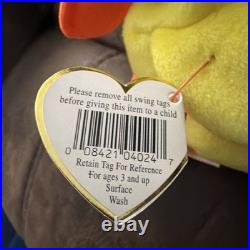 Rare Retired 1993-94 Ty Beanie Babys Quackers The Duck With Tag Errors Mint Cond