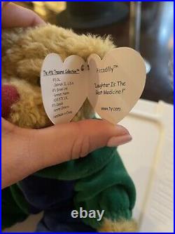 Rare Retired 1993 Ty Attic Treasures Beanie Baby Piccadilly Pvc Tag Errors