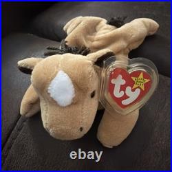 Rare Retired 1995 Ty Beanie Babies Derby The Horse with Tag Errors, Mint Cond