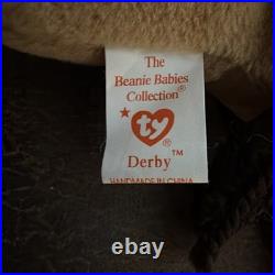 Rare Retired 1995 Ty Beanie Babies Derby The Horse with Tag Errors, Mint Cond