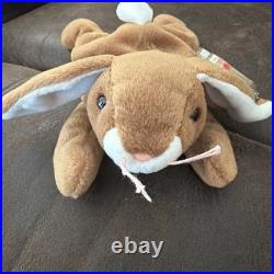 Rare Retired 1995 Ty Beanie Baby EARS The Rabbit PVC Pellets WithTag Errors, Mint