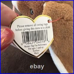 Rare Retired 1995 Ty Beanie Baby EARS The Rabbit PVC Pellets WithTag Errors, Mint