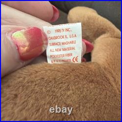 Rare Retired 1995 Ty Beanie Baby EARS The Rabbit PVC Pellets WithTag Errors, Mint