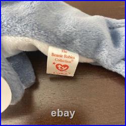 Rare Retired 1996 Ty Beanie Baby Crunch With Pvc Pellets/errors