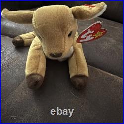 Rare Retired 1997-98 Ty Beanie Baby WHISPER The Fawn with Tag Errors Mint Cond