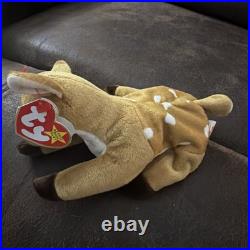 Rare Retired 1997-98 Ty Beanie Baby WHISPER The Fawn with Tag Errors Mint Cond