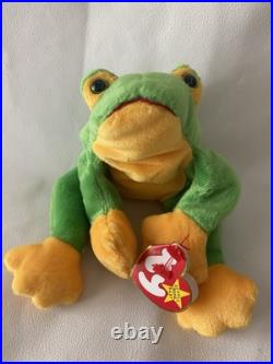 Rare Retired 1997 TY BEANIE BABY SMOOCHY THE FROG WITH TWO TAG HOLDERS ERRORS Rare Retired 1997 TY BEANIE BABY SMOOCHY THE FROG WITH TWO TAG HOLDERS ERRORS