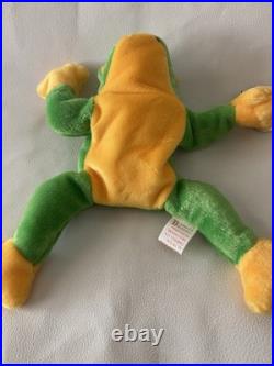 Rare Retired 1997 TY BEANIE BABY SMOOCHY THE FROG WITH TWO TAG HOLDERS ERRORS Rare Retired 1997 TY BEANIE BABY SMOOCHY THE FROG WITH TWO TAG HOLDERS ERRORS