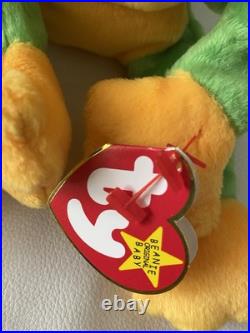 Rare Retired 1997 TY BEANIE BABY SMOOCHY THE FROG WITH TWO TAG HOLDERS ERRORS Rare Retired 1997 TY BEANIE BABY SMOOCHY THE FROG WITH TWO TAG HOLDERS ERRORS