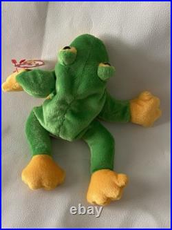 Rare Retired 1997 TY BEANIE BABY SMOOCHY THE FROG WITH TWO TAG HOLDERS ERRORS Rare Retired 1997 TY BEANIE BABY SMOOCHY THE FROG WITH TWO TAG HOLDERS ERRORS