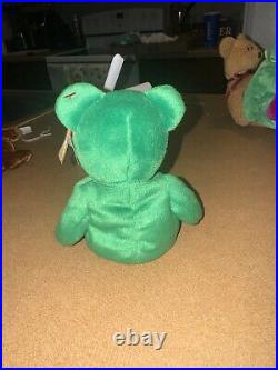 Rare Retired 1997 Ty Beanie Baby Erin The Bear With Errors! Stamp #472