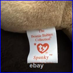 Rare Retired 1997 Ty Beanie Baby Spunky The Cocker Spaniel With Tag Errors Mint