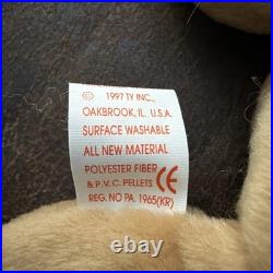 Rare Retired 1997 Ty Beanie Baby Spunky The Cocker Spaniel With Tag Errors Mint